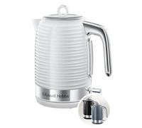 Russell Hobbs Bouilloire Electrique [Design & Performance] Inspire Blanc (1,7L, 2400W, Ebullition Rapide, Ecoulement parfait, Niveau d'eau Visible, Filtre Anticalcaire & couvercle amovibles) 24360-70