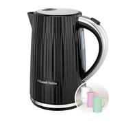 Russell Hobbs Bouilloire électrique (Eau chaude, thé, café, 1,7 L, couvercle à ouverture par pression, bec verseur parfait, filtre amovible et lavable, voyant lumineux, noir, 2400W) Eden 27361-70