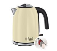 Russell Hobbs Bouilloire Electrique [Economie d'Energie] Colours Plus Crème (1,7L, 2400W, Ebullition rapide, Ecoulement parfait, Niveau d'Eau Visible, Filtre Anticalcaire lavable) 20415-70