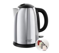 Russell Hobbs Bouilloire Electrique [Elegance] Victory (1,7L, 2400W, Design Acier Brillant, Ebullition Rapide, Niveau d'eau Visible, Marqueurs 1/2/3 tasses, Filtre Anticalcaire amovible) 23930-70