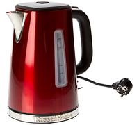 Russell Hobbs Bouilloire électrique Luna Inox – 1,7 L 2400 W, filtre anticalcaire amovible, rouge