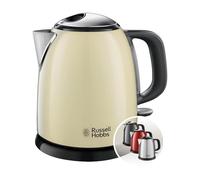Russell Hobbs Bouilloire Electrique [Ultra Compacte] Colours Plus Crème (1L, Ebulltion rapide, Ecoulement parfait, Niveau d'Eau Visible, Filtre Anticalcaire, Economie d'Energie) 24994-70