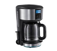 Russell hobbs cafetière buckingham - technologie de douchette avancée, 1.25 l, programmable 24h, écran lcd, 1 000 w, fonction détartrage, acier brossé, 20680-56 Acier G