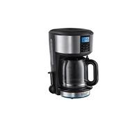 Russell hobbs cafetière buckingham - technologie de douchette avancée, 1.25 l, programmable 24h, écran lcd, 1 000 w, fonction détartrage, acier