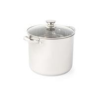 Russell Hobbs Classic Collection Faitout 24 cm - Marmite en Acier Inoxydable, Couvercle en Verre Trempé avec Évent pour la Vapeur, Capacité de 9 Litres, Finition Miroir, Facile à Nettoyer, Pour Soupes