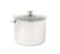 Russell Hobbs Classic Collection Faitout 30 cm - Marmite en Acier Inoxydable, Couvercle en Verre Trempé avec Évent de Vapeur, Capacité de 15 Litres, Finition Miroir, Facile à Nettoyer, Pour Soupes
