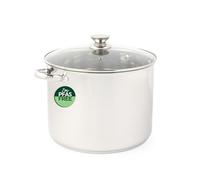 Russell Hobbs Classic Collection Faitout 30 cm - Marmite en Acier Inoxydable, Couvercle en Verre Trempé avec Évent de Vapeur, Capacité de 15 Litres, Finition Miroir, Facile à Nettoyer, Pour Soupes
