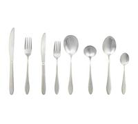 Russell Hobbs COMBO-8795 Lisbon Cutlery Set - 88 Piece Stainless Steel, Table Utensils for 12 People Dishwasher Safe, Forks/Knives/Spoons & 4 Serving Spoons Included in Set, 15 Year Guarantee