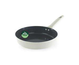 Russell Hobbs Cote Poêle 24 cm, antiadhésive céramique, crème | Aluminium forgé, profil profond bords droits, poignée soft touch, compatible induction, sans PFOA ni PFAS