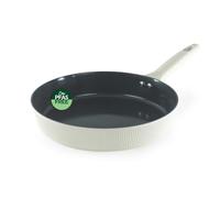 Russell Hobbs Cote Poêle 28 cm, antiadhésif céramique, induction | Aluminium forgé, bords droits, forme profonde, poignée soft-touch, crème, sans PFOA ni PFAS, aliments faciles à détacher