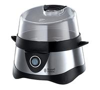 Russell Hobbs Cuiseur d'œufs [Haute qualité] Cook@Home (7 œufs cuisson vapeur/ 3 œufs au plat, base en inox, arrêt automatique, signal sonore, verre doseur, sans BPA, nettoyage facile) 14048-56