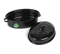 Russell Hobbs CW11491 Casserole à rôtir en verre émaillé de 36 cm avec couvercle, marmite lavable au lave-vaisselle, passe au four jusqu'à 230 degrés, rôtissoire à viande et légumes passe au four