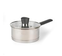 Russell Hobbs Excellence Casserole Inox Induction 16cm, Casserole Acier Inoxydable avec Couvercle en Verre, Petite Casserole Compatible Tous Feux, Finition Miroir, Compatible Lave-Vaisselle