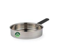 Russell Hobbs Excellence poêle 24 cm en acier inoxydable | Tous feux dont induction, poignée soft-touch, corps poli miroir, fond épais, chaleur homogène