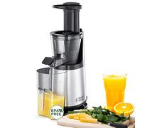 Russell Hobbs Extracteur de jus [Professionnel] Inox (Fruits & légumes, 3 tamis: fin, épais & fruits congelés, fonction inversion, pichets gradués & séparateur de mousse, pichet à pulpe 1,4L) 25170-56