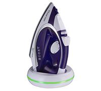 Russell Hobbs Fer à repasser vapeur [Sans fil & Puissant] Supreme Stream (2400 W, 135 g/min Effet pressing, Réservoir 300 ml, Semelle céramique, Socle de recharge rapide, anti-calcaire) 23300-56