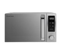 Russell Hobbs Four à micro-ondes numérique 23 litres 900 W en acier inoxydable avec 8 menus de cuisson automatique et fonction de décongélation, 5 niveaux de puissance, minuterie intégrée, porte