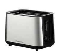 Russell Hobbs Grille-pain 2 tranches (fentes extra larges, 6 niveaux de brunissage, élevage, congelé, fonction réchauffement et annulation, Lift & Look, ramasse-miettes amovible, acier inoxydable