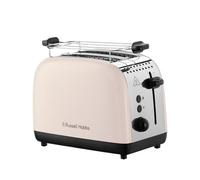 Russell Hobbs Grille pain [pour 2 tranches] Colours Plus Jasmin (6 réglages, fentes longues, dorage rapide, surélévation, décongélation, réchauffage, support petits pains,arrêt auto, 1600 W) 26930-56