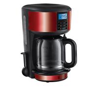 Cafetière Legacy Rouge, Anticalc, douchette nouvelle technologie, 15 tasses, programmable, concentrateur d'arome, fonction autonettoyage
