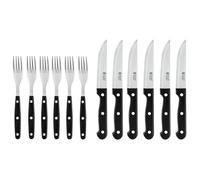 Russell Hobbs Lot de 6 couteaux à steak avec lame dentelée - Ensemble Couteaux à Steak et Fourchette, Couteaux à Viande avec Poignées Ergonomiques, Couteaux de Table en acier inoxydable, RH000431