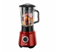 Russell Hobbs Mixeur [Fonction Pulse] Desire rouge (Bol en verre 1,5 L, 650W, 2 Vitesses, 6 Lames en acier inox amovible,Blender sans BPA pour smoothie & autres boissons,Pieds anti-dérapants) 24720-56