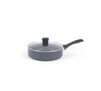 Russell Hobbs Nightfall Stone Sauteuse 26 cm, antiadhésive, induction | Aluminium, couvercle en verre trempé, évent vapeur, poignée froide, finition bleue, revêtement sans PFOA, facile à nettoyer