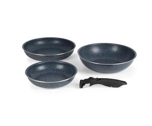 Russell Hobbs Nightfall Stone Set de poêles, 22/26 cm, wok 26 cm