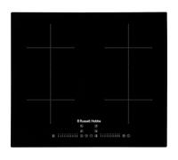 Russell Hobbs, Noir, plaque à induction de 60 cm avec pont Dual Flex, contrôle tactile multi-curseurs, minuterie de 99 minutes, réglage de puissance à 9 étapes, fonction Boost, capteur panoramique