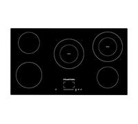 Russell Hobbs, Plaque de cuisson électrique 90 cm, noire, 5 zones de cuisson, 2 espaces de cuisson doubles, minuterie de 99 minutes, 9 niveaux de puissance, indicateur de chaleur résiduelle, arrêt