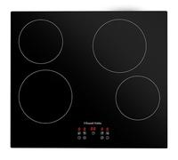 Russell Hobbs - Plaque électrique en céramique de 59 cm de large avec 4 zones de cuisson, 9 niveaux électriques, contrôle tactile et nettoyage facile, coupe de sécurité, minuterie et écran LED