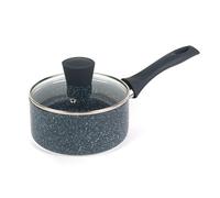 Russell Hobbs RH00844EU Nightfall Stone 16cm Casserole Antiadhésive avec Couvercle en Verre Trempé et évent de vapeur, Casseroles à Soup en Aluminium Pressé, Sans PFOA, Induction/va au lave-vaisselle