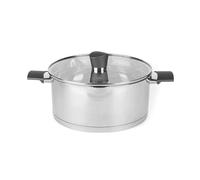 Russell Hobbs RH01168EU7 Excellence 24 cm Marmite - Marmite en acier inoxydable, couvercle en verre, à induction, lèvre verseur, polie miroir, sans PFOA, capacité de 4,8 L, soupes et les ragoûts