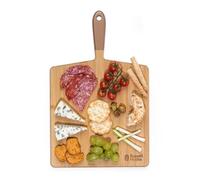 Russell Hobbs RH01692GEU7 Opulence Planche à découper et de service en bambou avec poignée dorée robuste et durable Idéal pour la viande, le fromage et les crackers