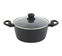 Russell Hobbs Rh02809eu7 Marmite antiadhésive pour plaque à induction Compatible avec soupe/ragoût, cuisson avec peu ou pas d'huile pour des repas sains, poignées souples, aluminium forgé, 24 cm