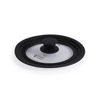 Russell Hobbs RH03281EU7 Couvercle Universel De Casserole - Couvercle En Verre Trempé, Bordure En Silicone Pour Casseroles 16cm, 18cm, 20cm, Couvercle De Pot De Rechange Avec Sortie De Vapeur