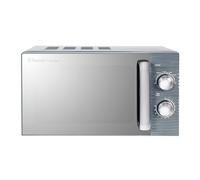 Russell Hobbs - RHM1731G-EU - Micro-ondes Manuel Solo Inspire de 17L et 700W, Gris, avec 5 Niveaux de Puissance, Minuterie, Fonction Décongélation, Facile à Nettoyer