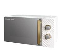 Russell Hobbs RHMM723 Micro-ondes à main, 17 l, 700 W, blanc, avec design à fentes, 5 niveaux, minuterie intégrée et fonction décongélation, facile à nettoyer