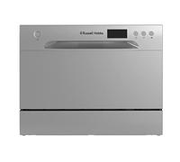 Russell Hobbs RHTTDW6S Lave-vaisselle compact autonome, mode Eco, 6 places, Niveau sonore: décibels 52 Argent