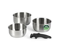 Russell Hobbs Smart Clip Set de casseroles, 4 pièces, inox, 18/20 cm