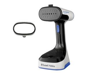 Russell Hobbs Steam Genie Easy Store Défroisseur à linge (pas besoin de planche à repasser, pliable, prêt à l'emploi en 45 secondes, indicateur de puissance, compact pour la maison et les déplacements