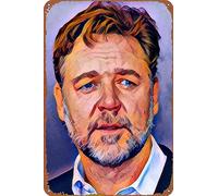 Russell Ira Crowe Affiche de film vintage en métal pour maison, bar, dîner, pub, 20,3 x 30,5 cm, décoration de cuisine amusante, panneau de bar amusant, panneau de cuisine vintage