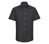 Russell Manche Courte Entretien Facile Coton Mélange sur Mesure Chemise Oxford