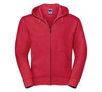 Russell - Sweatshirt à capuche et fermeture zippée - Homme (XL) (Rouge)