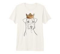 Russell Terrier Portant Une Couronne pour Chien T-Shirt Haut de Gamme