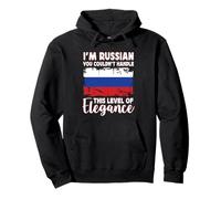Russia Flag Proud Elegant Russian Boyfriend Girlfriend Sweat à Capuche