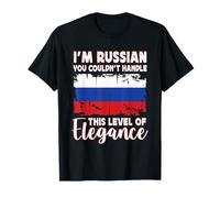 Russia Flag Proud Elegant Russian Boyfriend Girlfriend T-Shirt