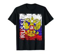 Russia T-shirt avec drapeau de la Russie pour homme et femme T-Shirt