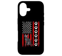 Russian Blue Cat 4th of July Patriotic American Flag Paws Coque pour iPhone 17