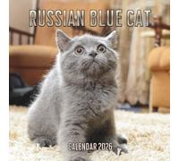 Russian Blue cat Calendar 2026: 14-Month Organizer from Nov 2025 to Dec 2026 | Perfect for Home, Office, School & Family Scheduling, For Men , Women , Girls , Boys
